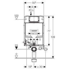 Sigma Gömme Rezervuar Tuğla Duvar İçin 8cm 110.792.00.1