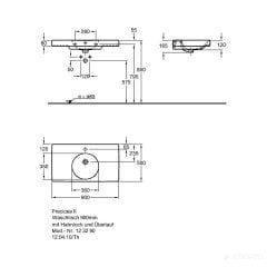 Preciosa II  Lavabo 90x50 cm Beyaz 123290