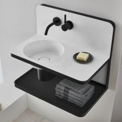 Alape LAUFEN STEEL19 Duvara Monte Lavabo Konsolu (Beyaz/ Mat Siyah 5260000000