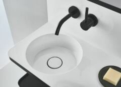 Duvara Monte Lavabo, Sırlı Çelik, Cam Raf, Ankastre Lavabo Bataryalı 600/497/360 5260000000