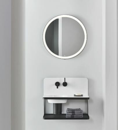 Yuvarlak  Ayna, Aydınlatmalı, Alüminyum Çerçeve, 600 mm 6744001899