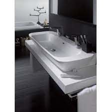 SILK/ Lavabo İki Batarya Delikli 1200x470mm -Beyaz 121620