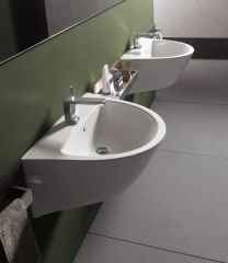 Flow 300/ Lavabo, Batarya ve Taşma Delikli  700x500 mm Beyaz-251970