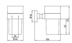 Eposa Diş Fırçalık Kristal Bardak / Krom 82000101