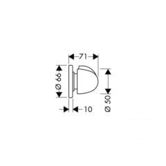 Hansgrohe E Design Açma-Kapama Valfi Dış Set 15971000