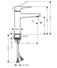 Metropol Tek Kollu Lavabo Bataryası 32507000