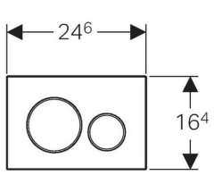 Sigma20 Kumanda Kapağı - Çift Basmalı Paslanmaz Çelik 115.781.SN.1