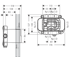 Axor Ankastre Termostat Modülü İçin İç Set 45710180