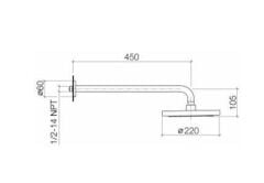 Dornbracht Tepe Duşu Duvardan Bağlantılı 220 mm (Krom) 28549970-00