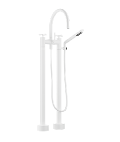 Dornbracht Tara Küvet Armatürü Serbest Montaj İçin El Duşu Garnitürlü  Mat Beyaz- 25943892-10