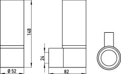 Emco Sistem 2 Duvara Monte Krom Bardak Tutuculu Cam Fırçalık (Krom) 352000100