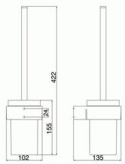 Emco Liasion Duvara Monte Tuvalet Fırça Seti  171500100