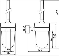 Emco Eposa Duvara Monte Tuvalet Fırça Seti (Krom) 81500101