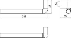 Emco Sistem 2 Duvara Monte Kısa Havluluk ( Krom ) 355500100