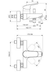 Ideal Standard CeraFlex Banyo Bataryası (Krom) B1721AA