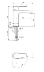 Ideal Standard Esla Lavabo Bataryası -BlueStart(BC223AA)