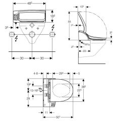 AquaClean 5000 Elektronik Klozet Kapağı Beyaz Int 146.120.11.2